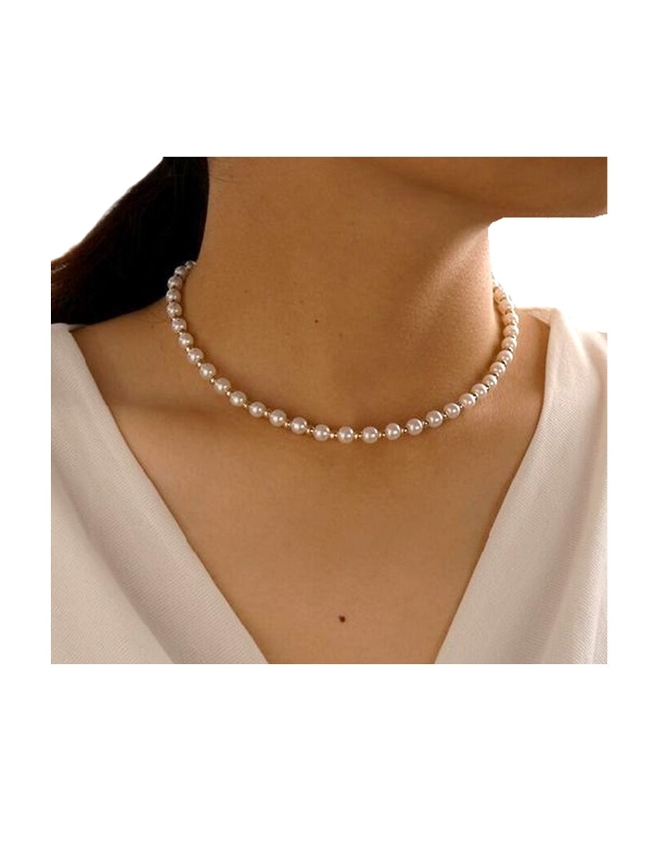 Collar de esfera de oro amarillo 14 k