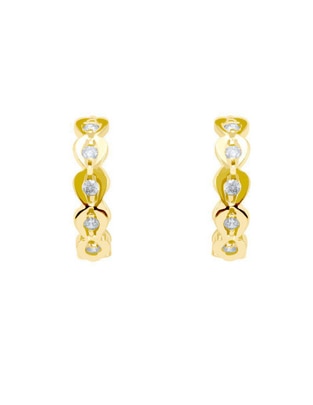 Arracadas de oro con acabado brillante zirconia Arracadas de oro con acabado brillante zirconia
