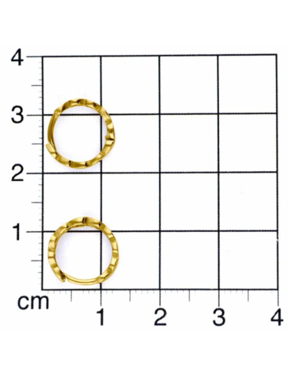 Arracadas de oro con acabado brillante zirconia 3