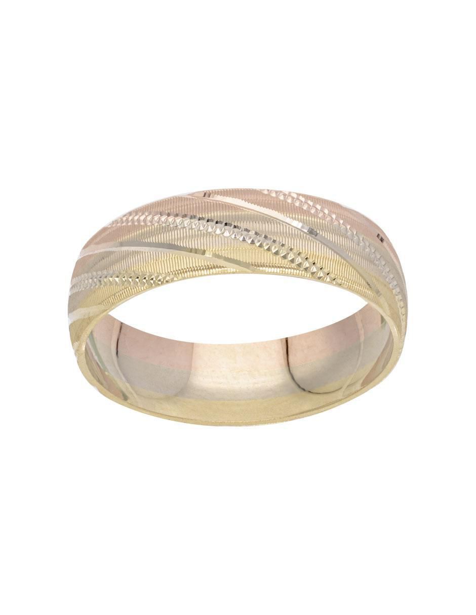 Anillo 10 k de oro florentino brillante