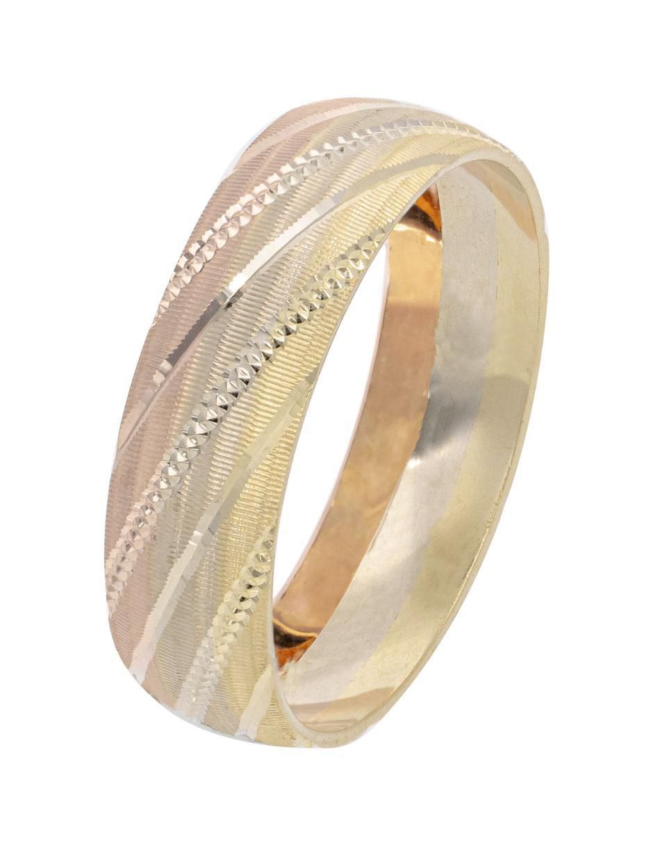 Anillo 10 k de oro florentino brillante