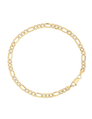 Pulsera de oro amarillo 14 K acabado liso Pulsera de oro amarillo 14 K acabado liso