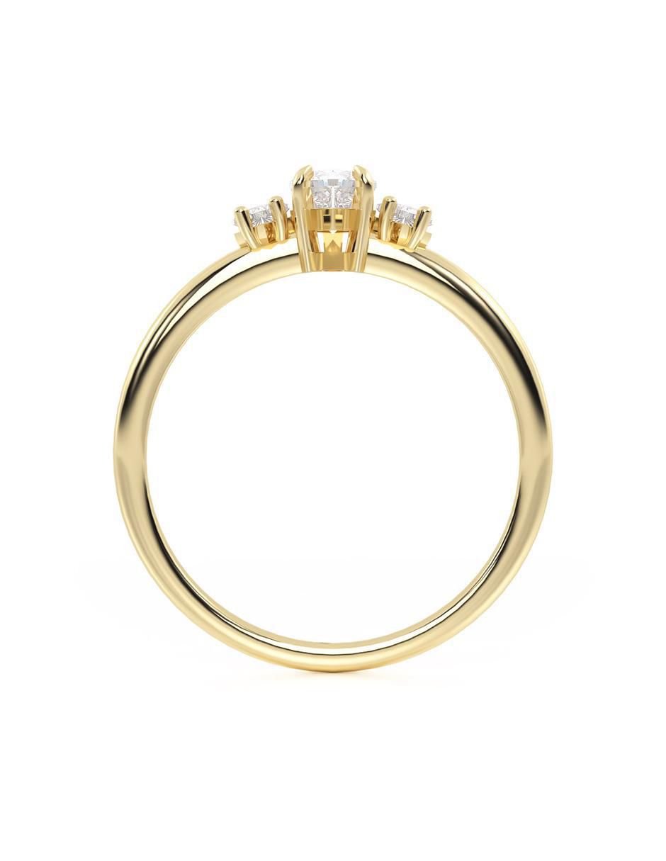 Anillo de compromiso 14 k 5