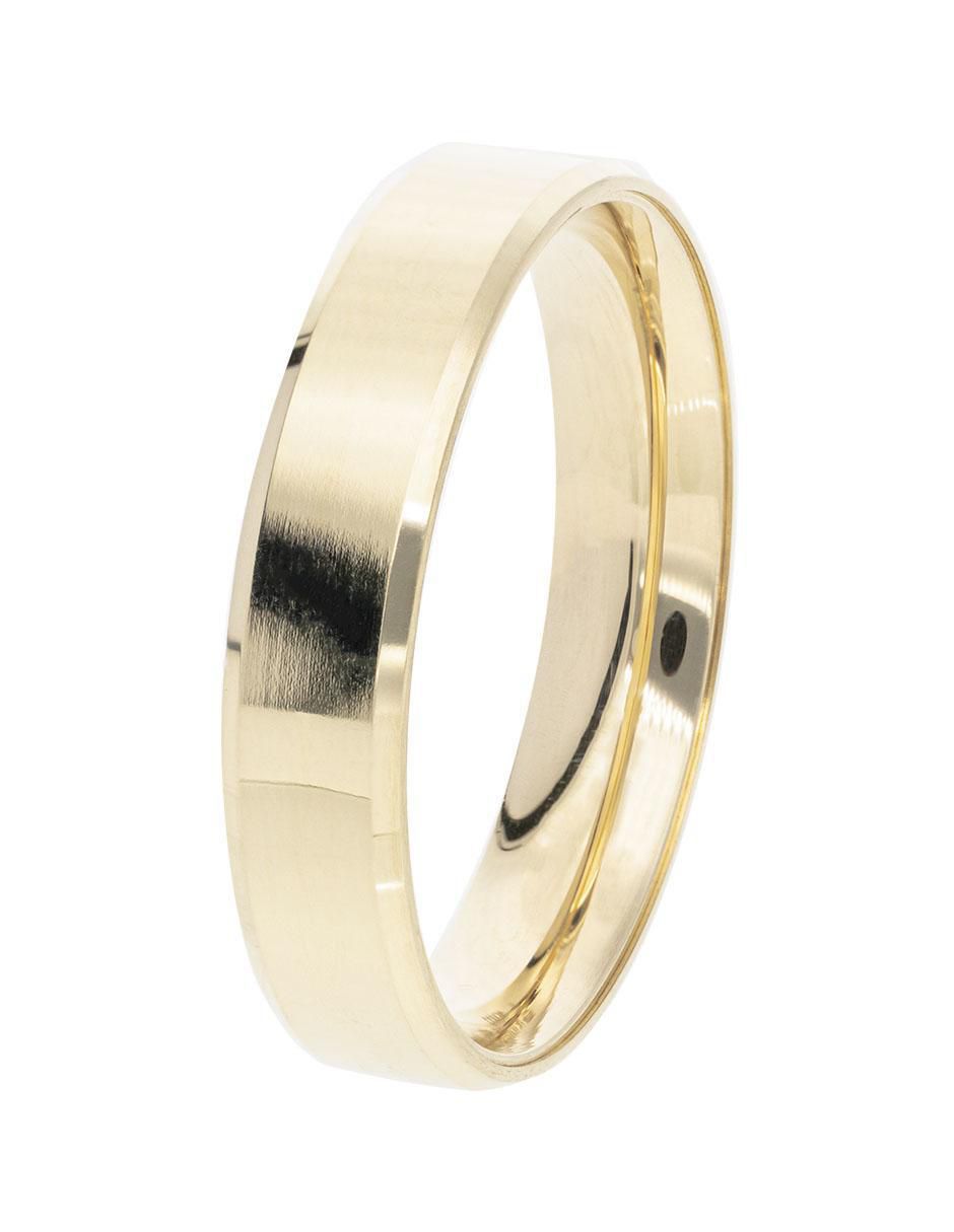 Anillo redondo 10 k de oro rosa brillante 3