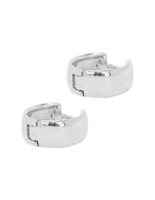 Aretes circulares de plata P 925 con acabado plateado