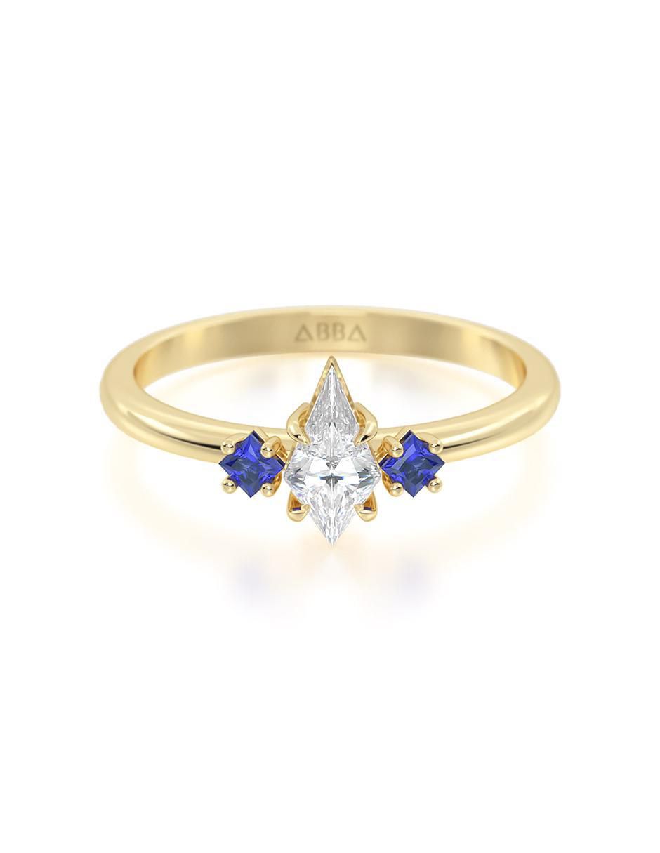 Anillo de compromiso de oro 14 zirconia Anillo de compromiso de oro 14 zirconia