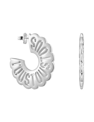 Aretes de aro de plata P 925 con acabado brillante 1