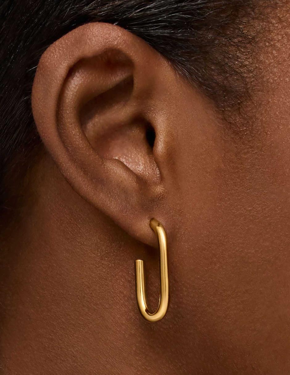 Aretes de aro de plata P 925 6