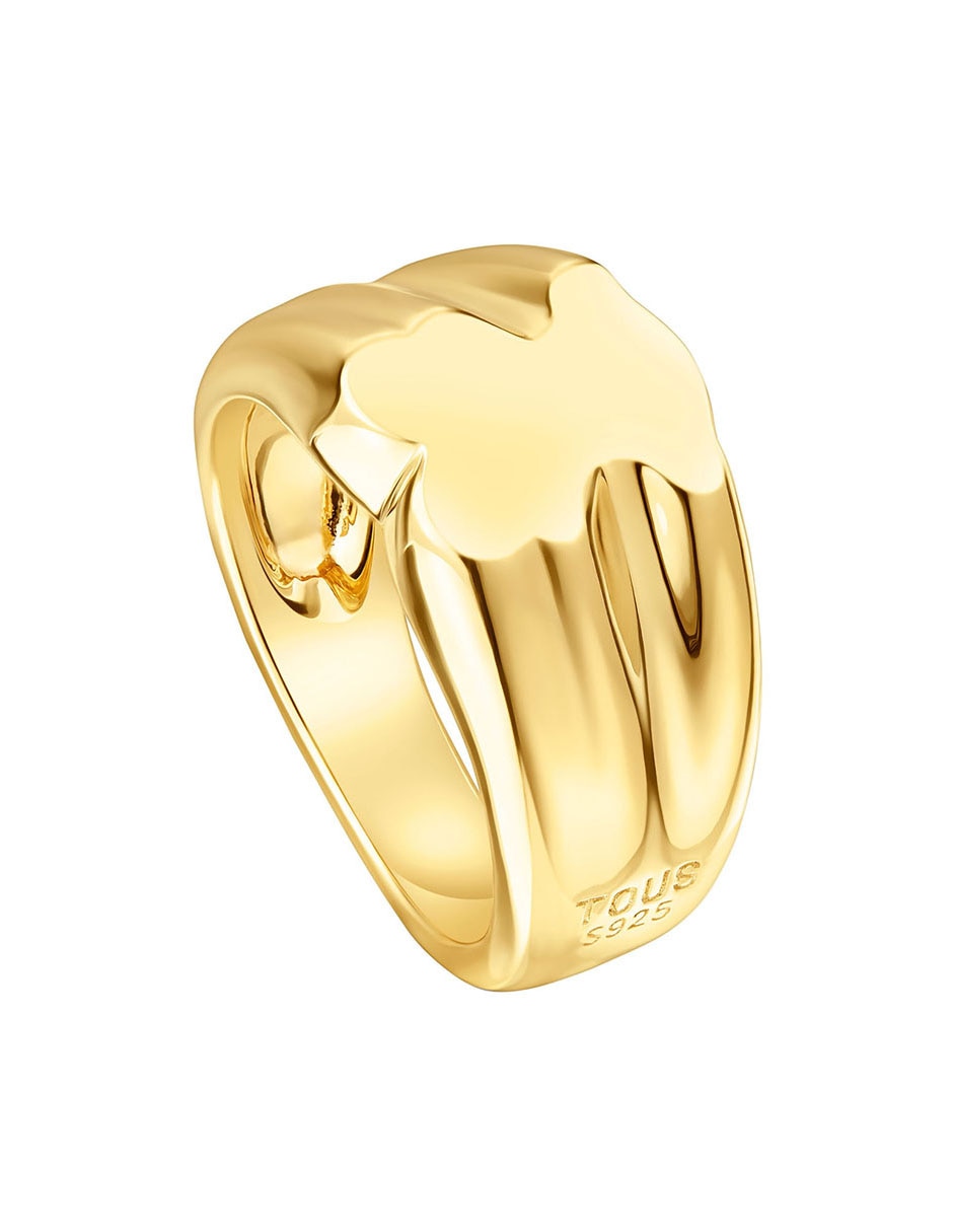 Anillo de oso Tous Sweet Dolls de plata P 925 baño de oro