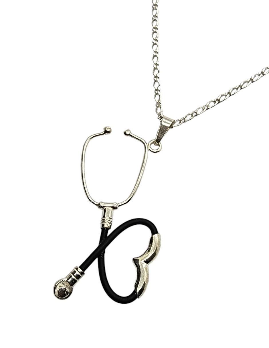 Collar con dije Estetoscopio de plata P 925 3
