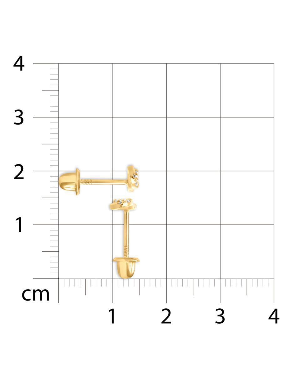 Broqueles de infinito de oro amarillo 14 K con acabado brillante 4