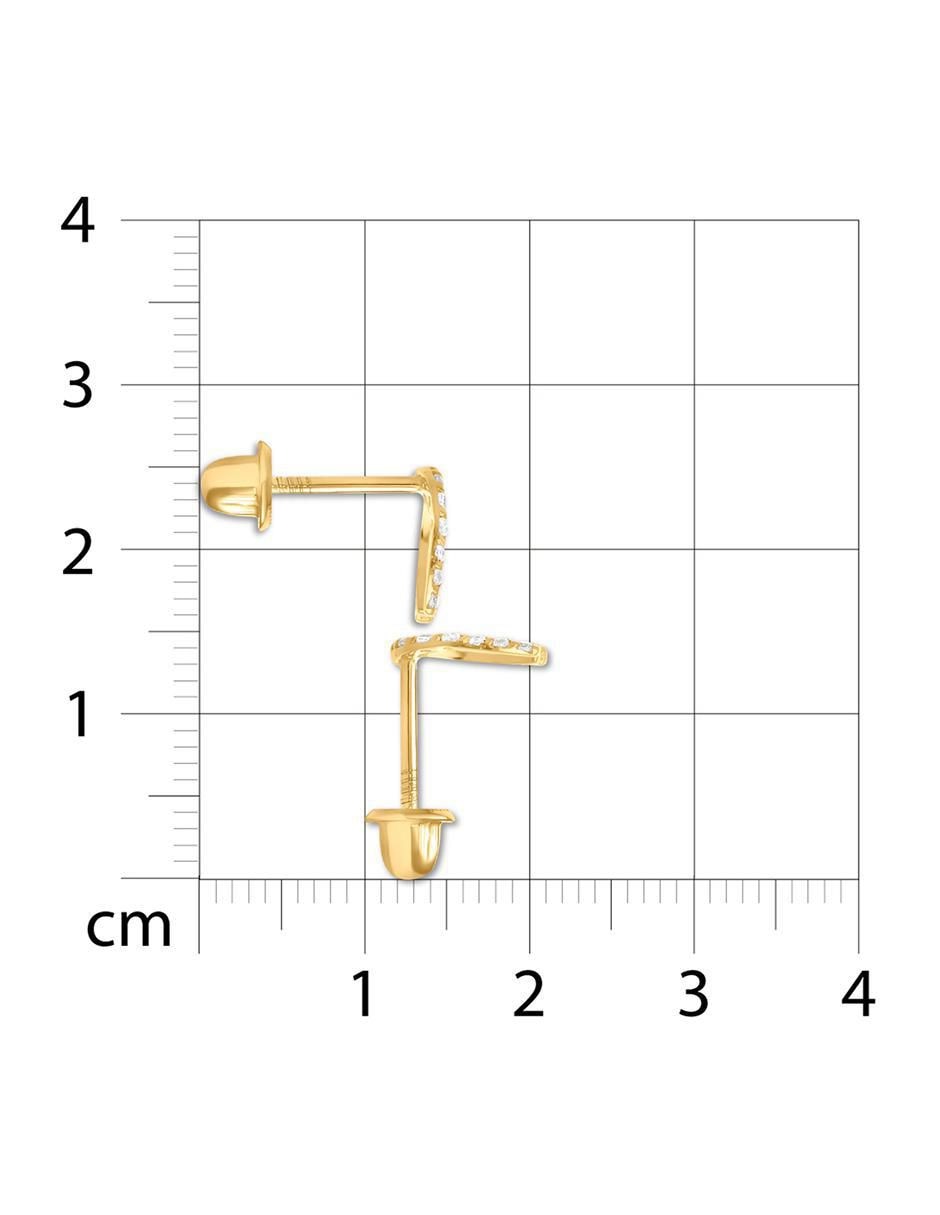 Broqueles de herradura de oro amarillo 14 K con acabado brillante 3