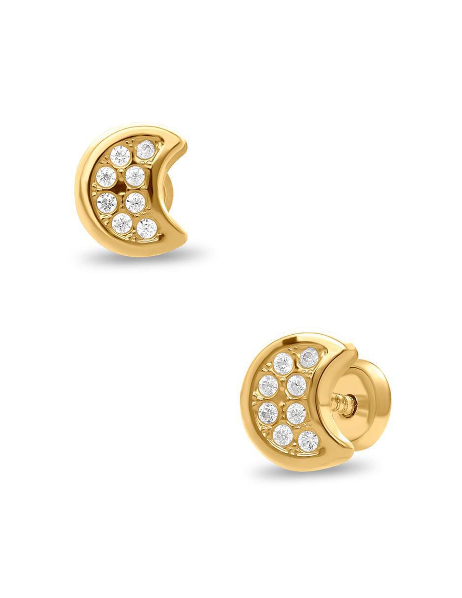 Broqueles de media luna de oro amarillo 14 K con acabado brillante Broqueles de media luna de oro amarillo 14 K con acabado brillante