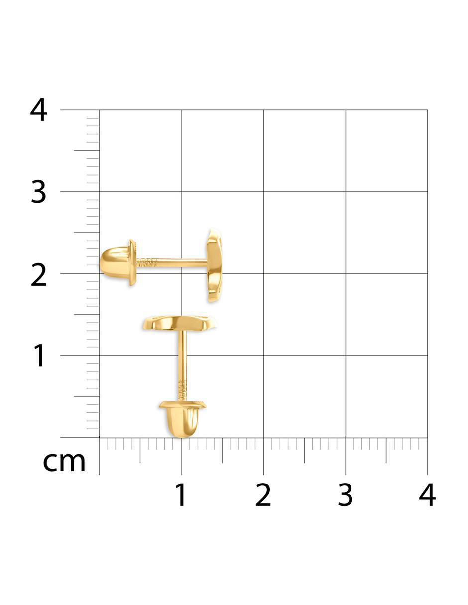 Broqueles de media luna de oro amarillo 14 K con acabado brillante 3