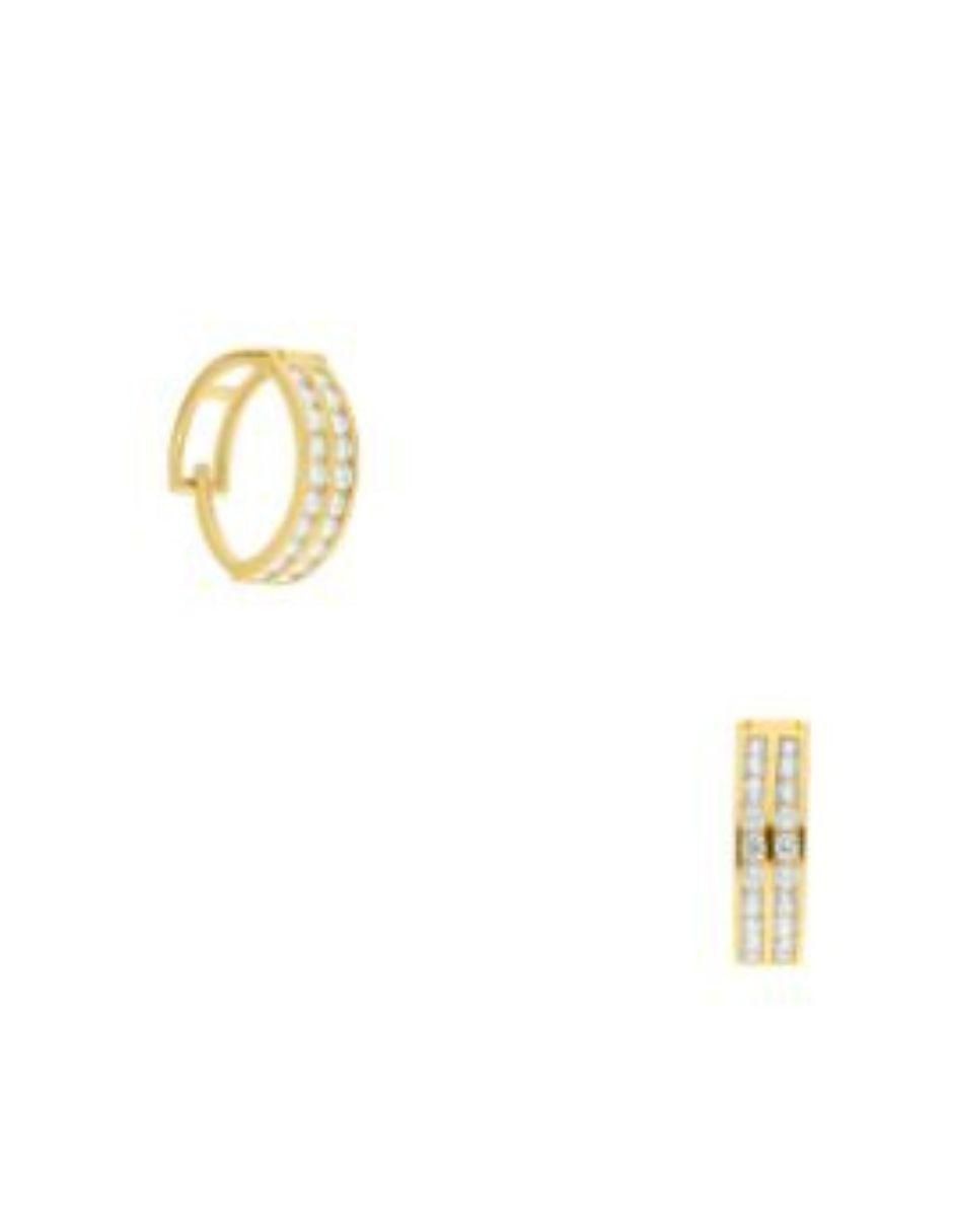Arracadas de oro amarillo 14 K con acabado brillante 2