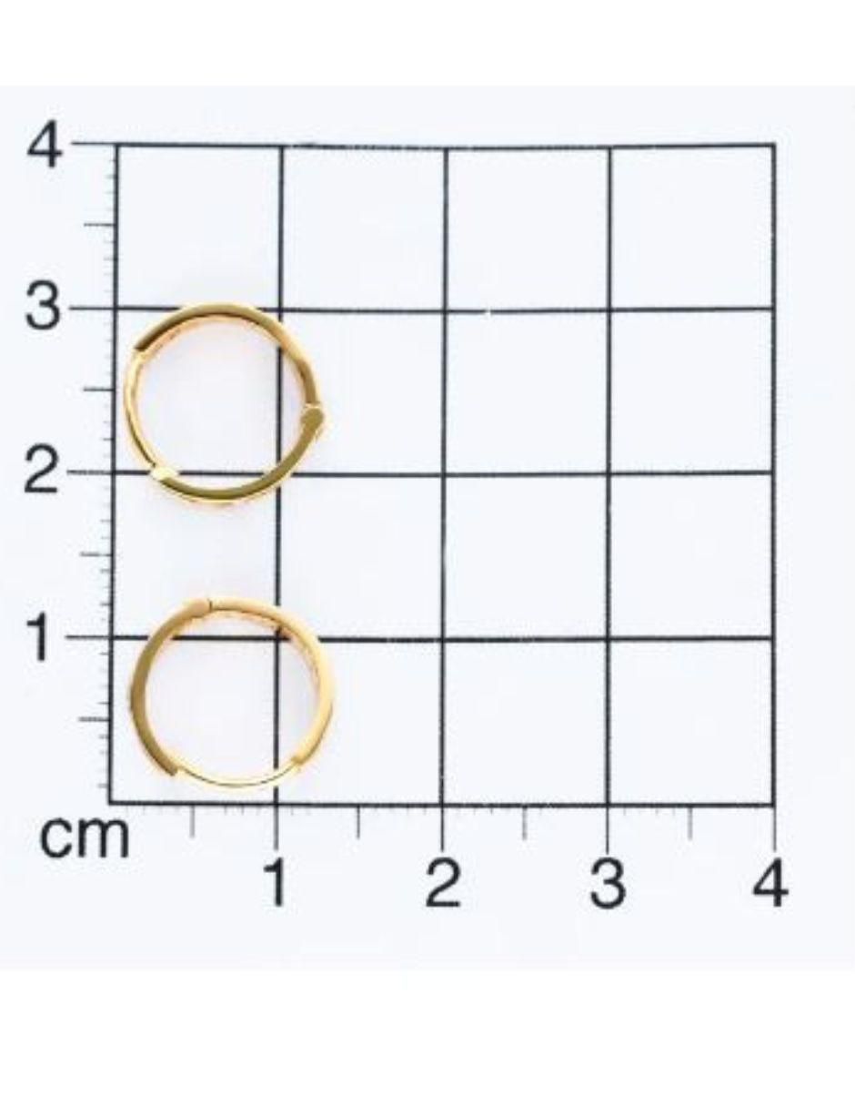 Arracadas de oro amarillo 14 K con acabado brillante 4