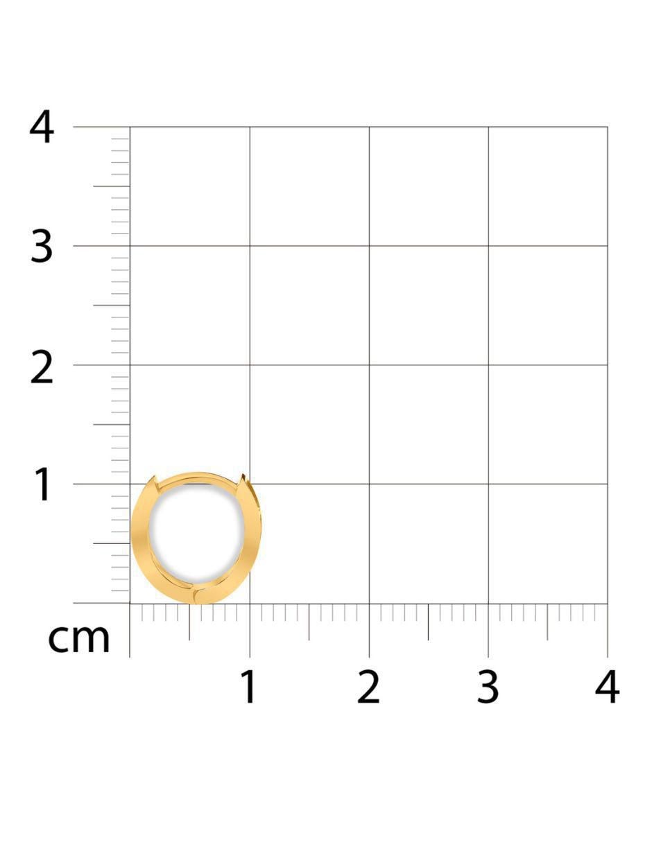 Arracadas de oro amarillo 14 K con acabado brillante 4