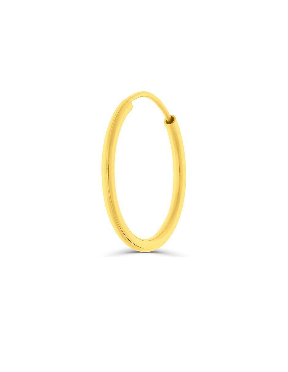 Arracadas de oro amarillo 14 K con acabado brillante 2
