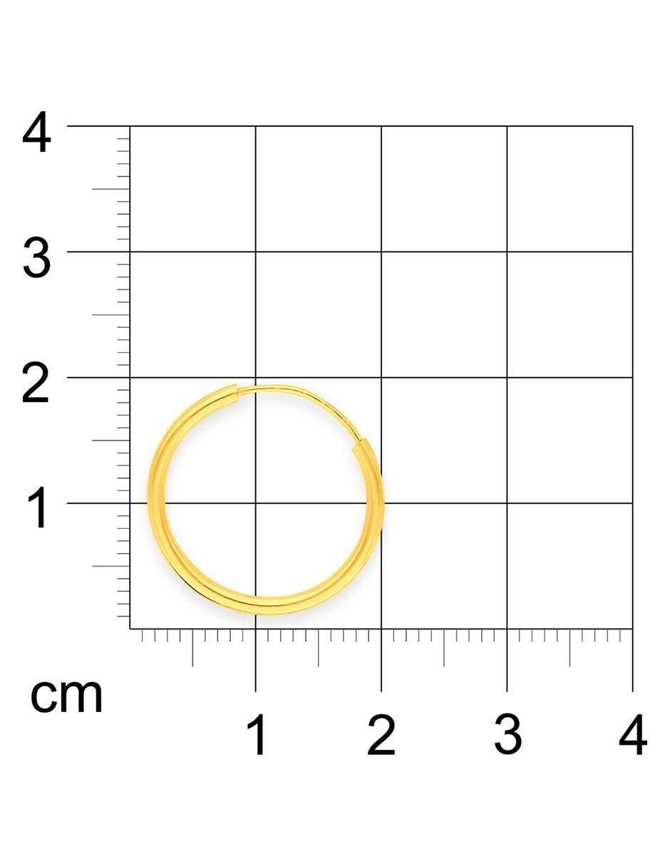 Arracadas de oro amarillo 14 K con acabado brillante 3
