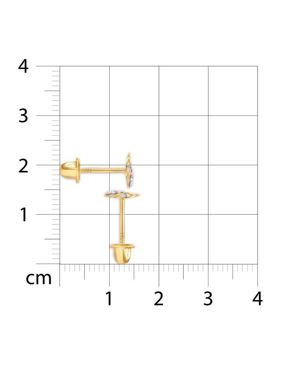 Broqueles de oro amarillo 14 K con acabado brillante 3