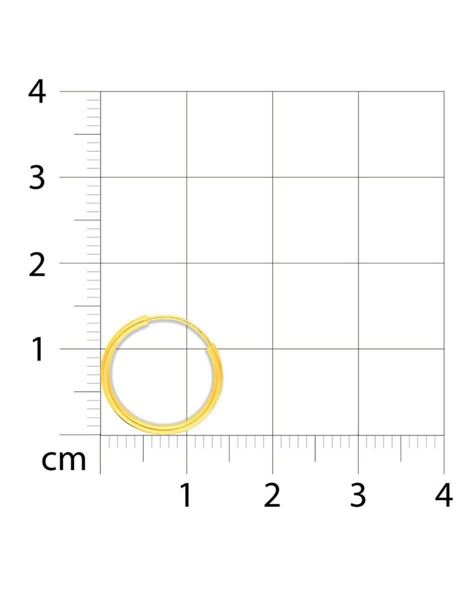 Arracadas de oro amarillo 14 K con acabado brillante 3