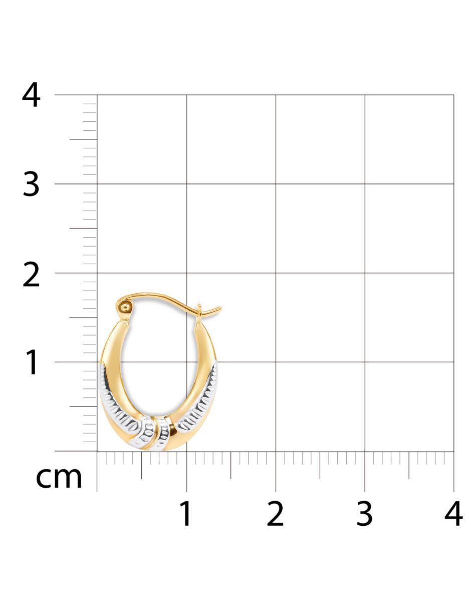 Arracadas de oro amarillo 14 K con acabado brillante