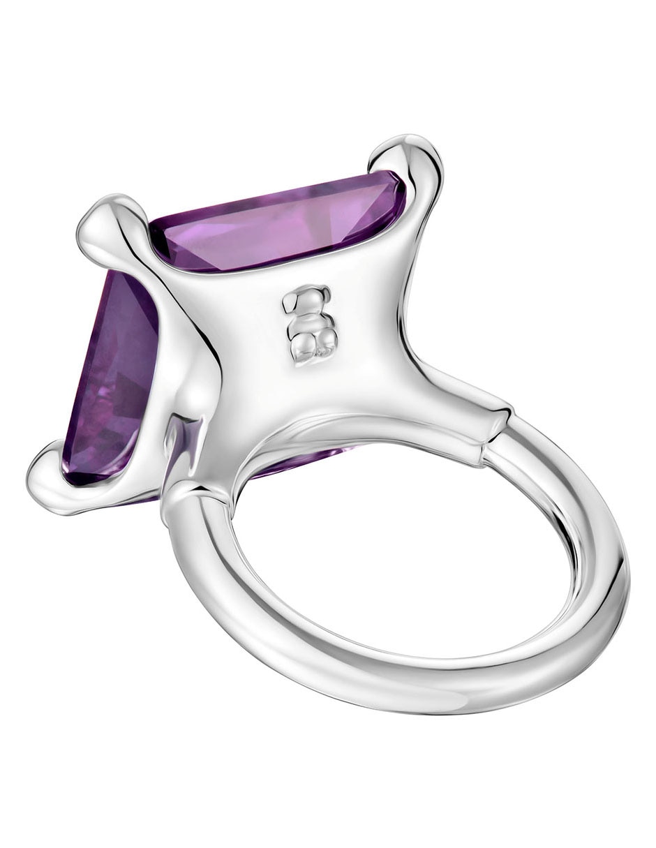 Anillo con gema Tous Color Lab de plata zafiro brillante