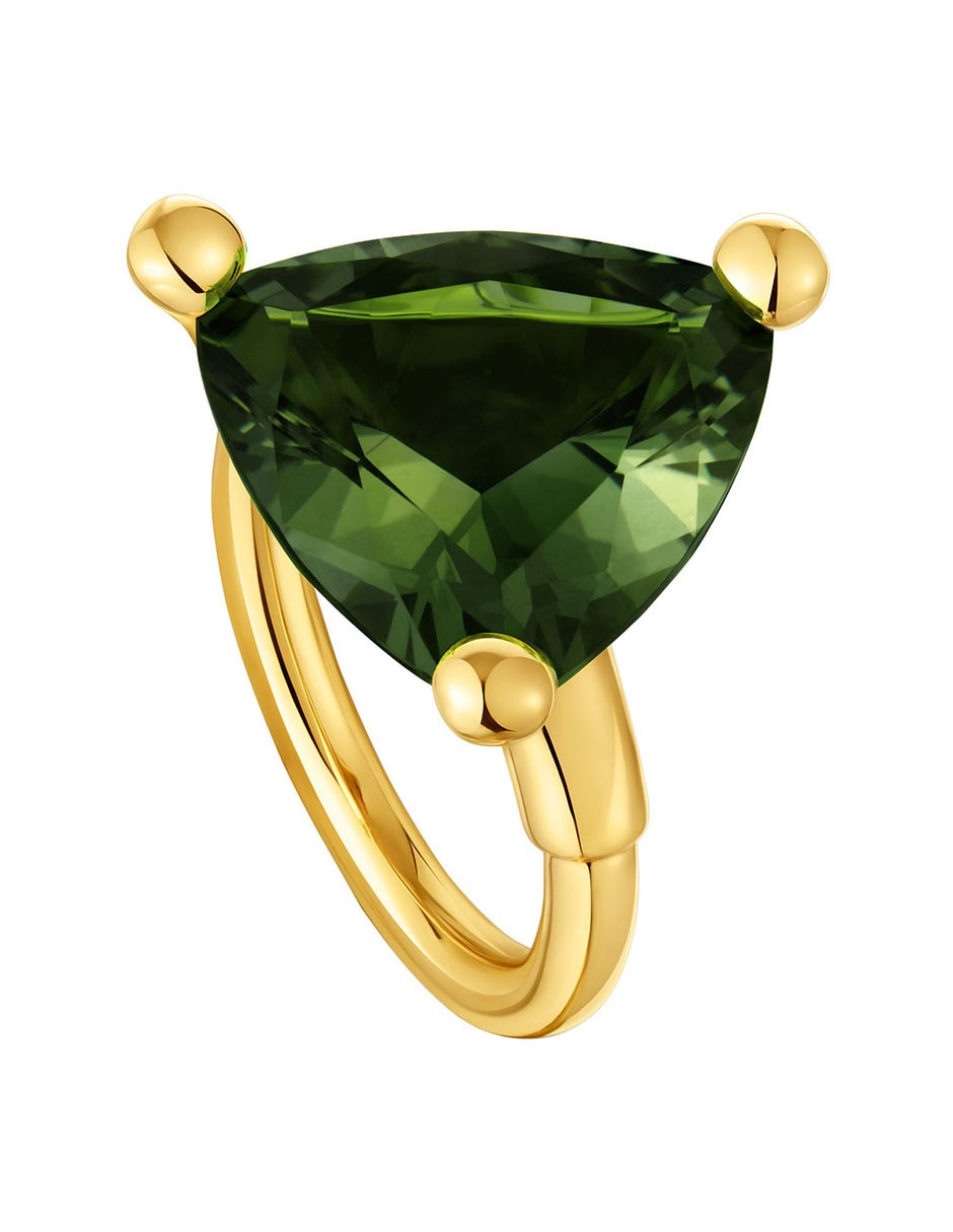 Anillo con gema Tous Color Lab de plata P 925 espinela baño de oro