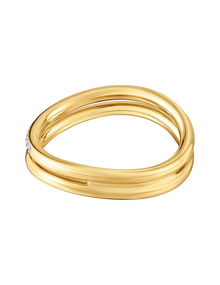 Anillo con gema redondo Tous New Hav de oro amarillo diamante brillante