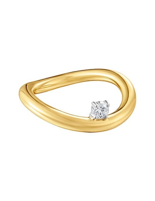 Anillo con gema redondo New Hav de oro amarillo diamante brillante Anillo con gema redondo New Hav de oro amarillo diamante brillante