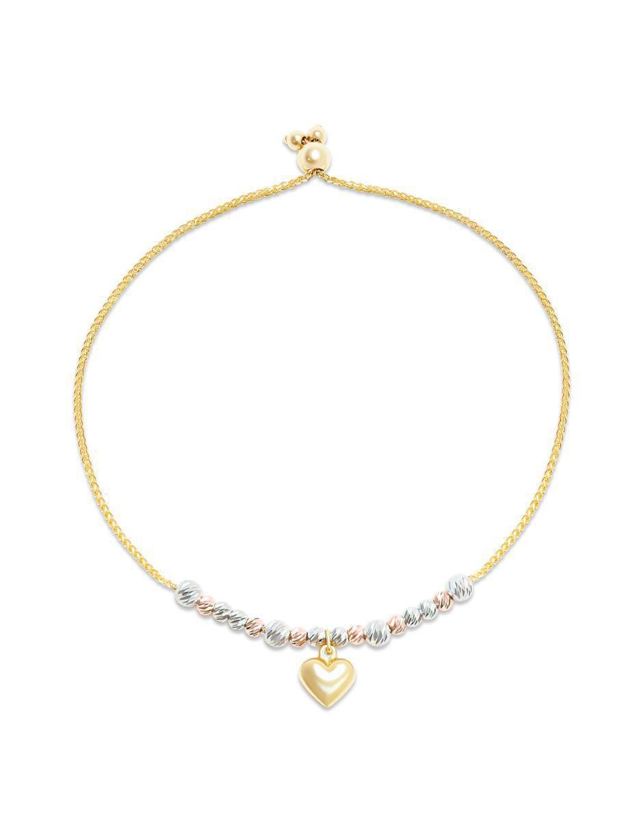 Pulsera de oro amarillo 14 K acabado brillante