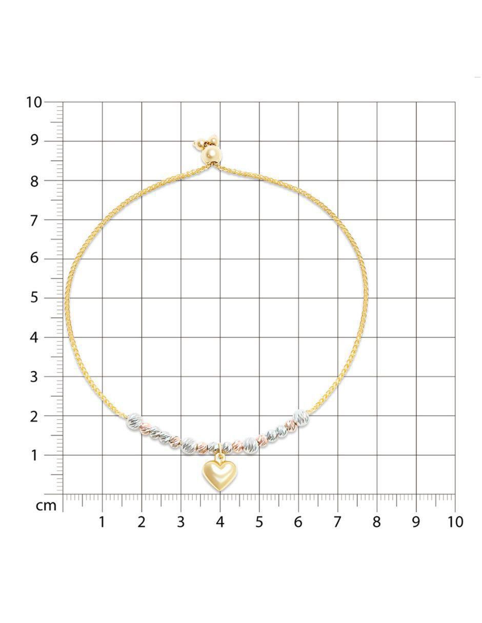 Pulsera de oro amarillo 14 K acabado brillante 5