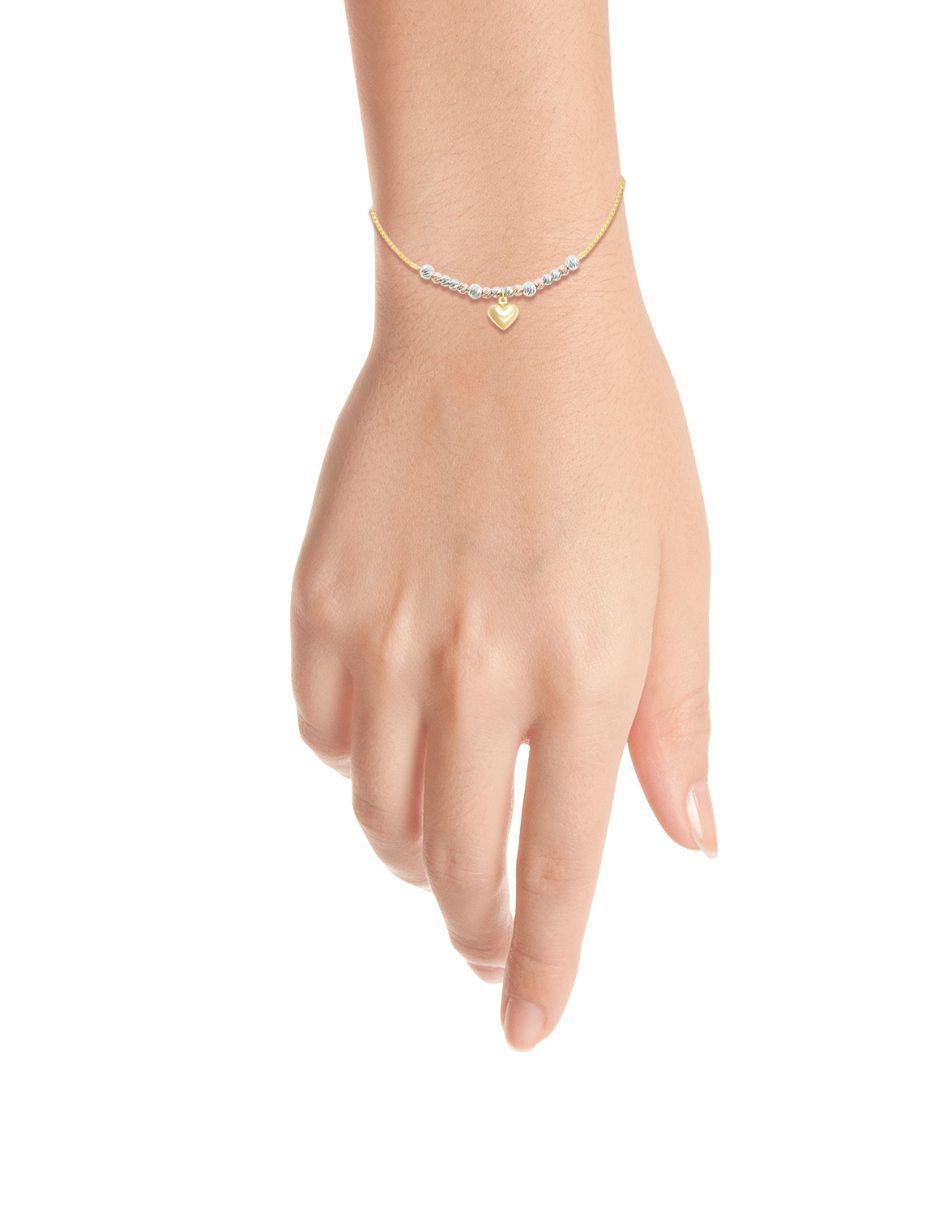 Pulsera de oro amarillo 14 K acabado brillante 4