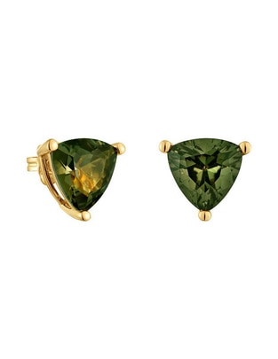 Aretes triangulares Tous de plata P 925 con acabado baño de oro espinela