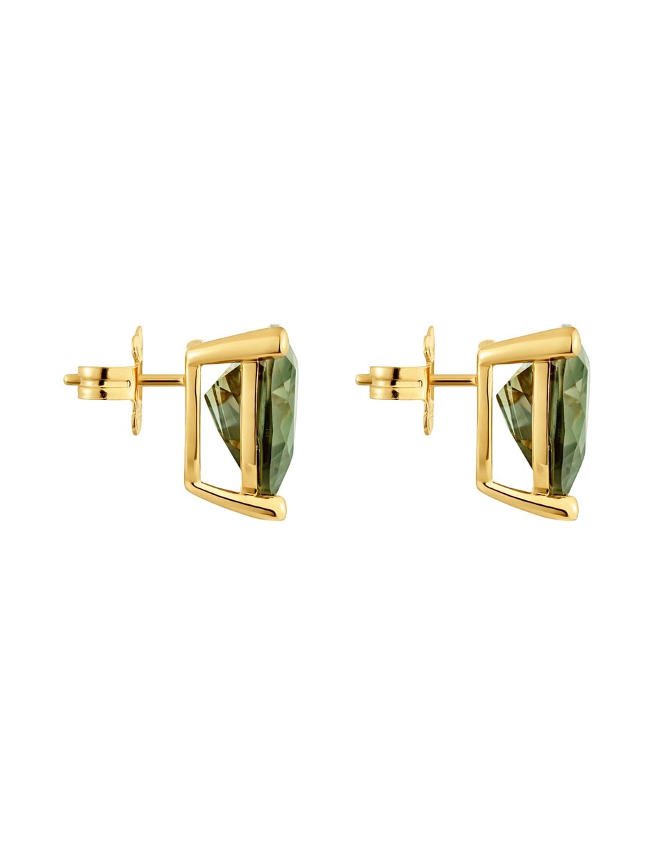 Aretes triangulares Tous de plata P 925 con acabado baño de oro espinela