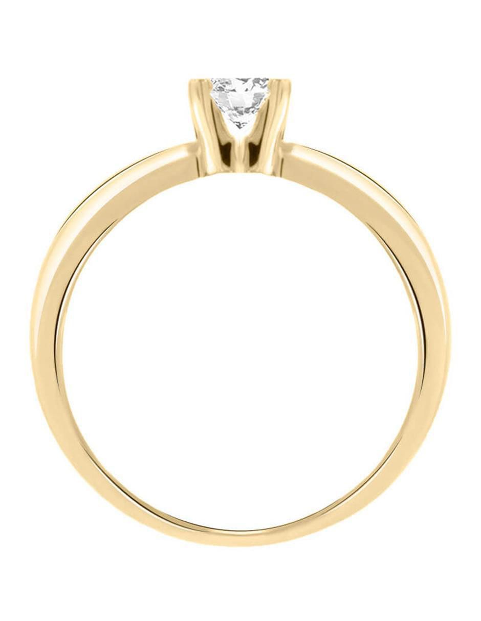 Solitario 14 k Miloro diamante 4