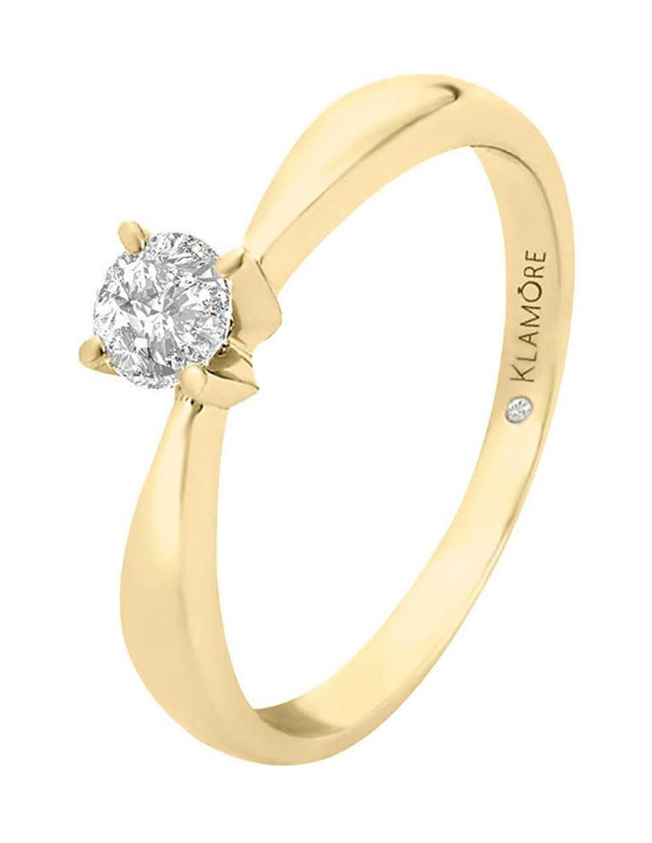 Solitario 14 k Miloro diamante 3