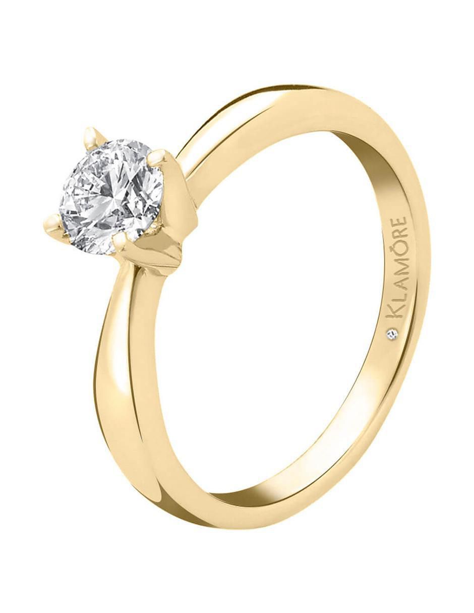 Solitario 14 k Miloro diamante 3