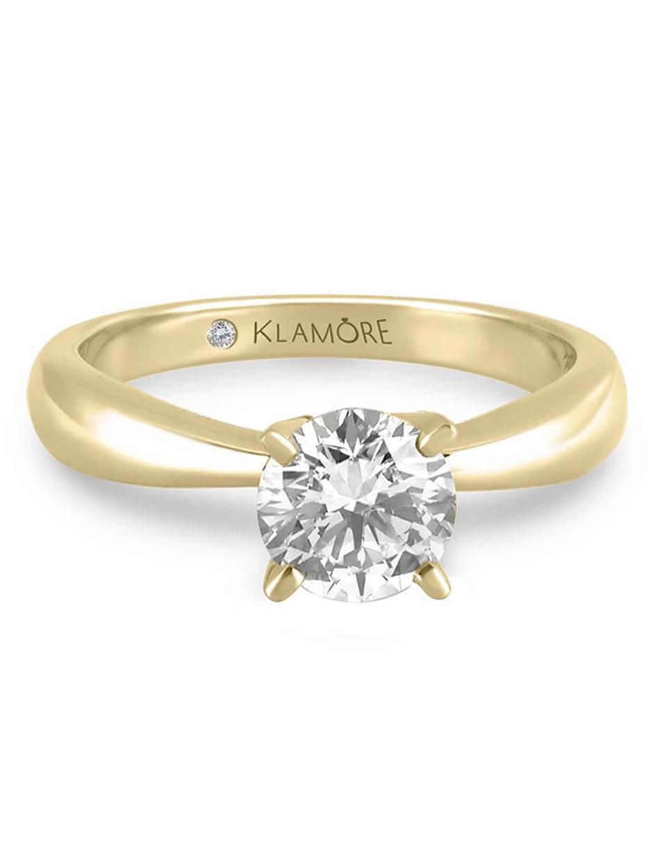 Solitario 14 k Miloro diamante 1