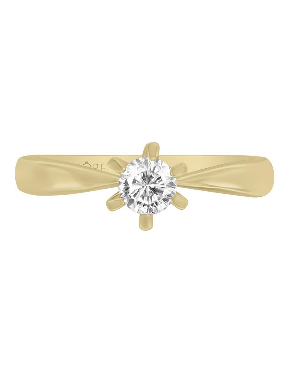 Solitario 14 k Miloro diamante Solitario 14 k Miloro diamante
