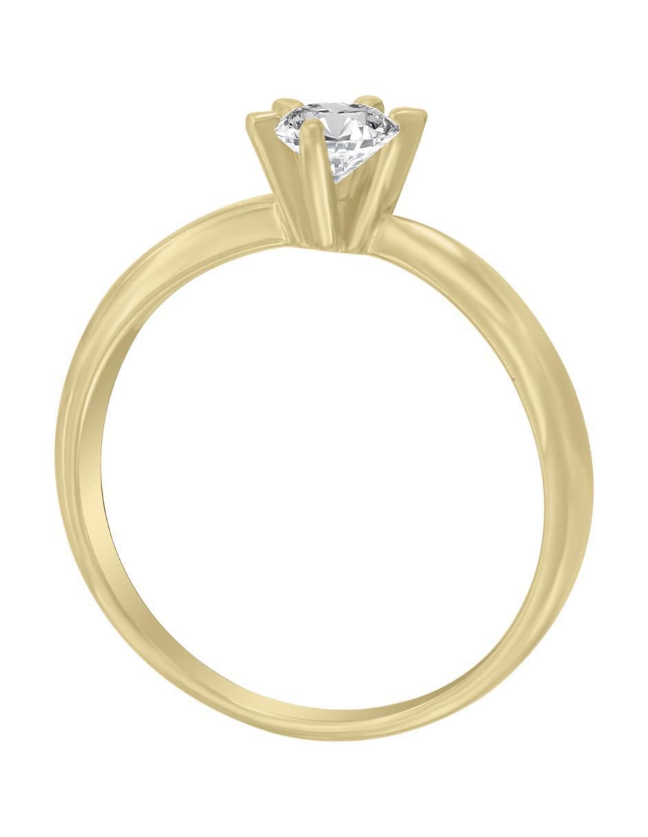 Solitario 14 k Miloro diamante 3