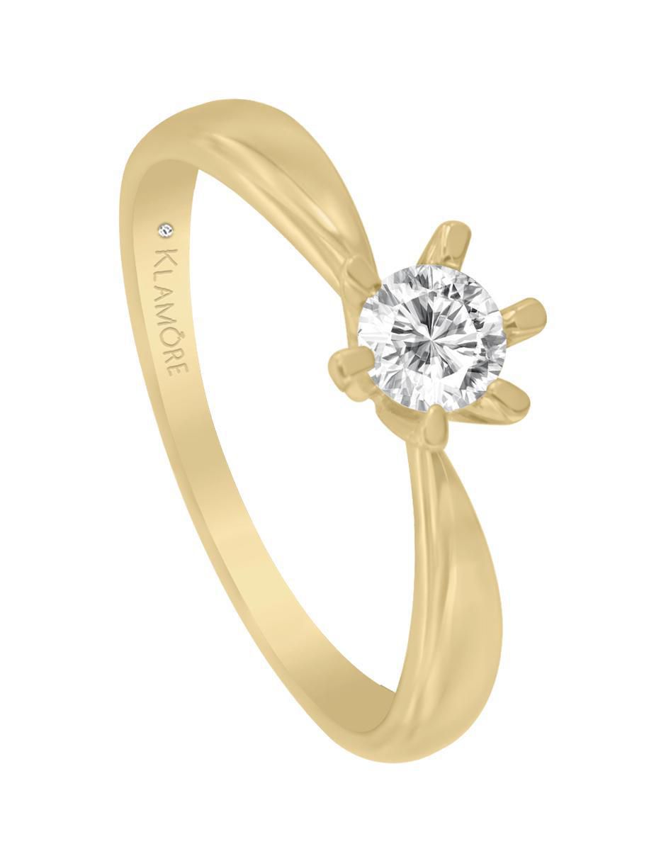 Solitario 14 k Miloro diamante 2