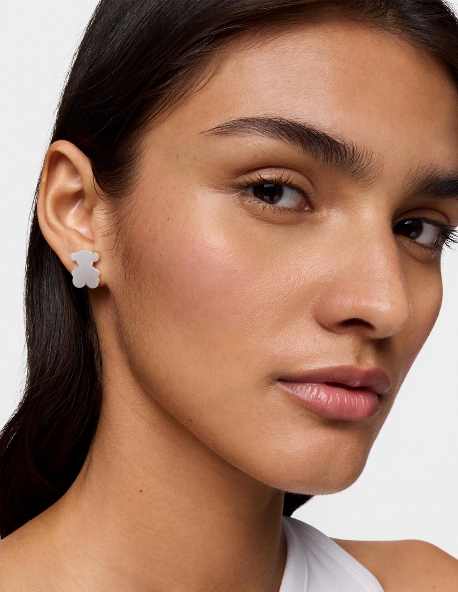 Aretes de oso de plata P 925 con acabado brillante 4