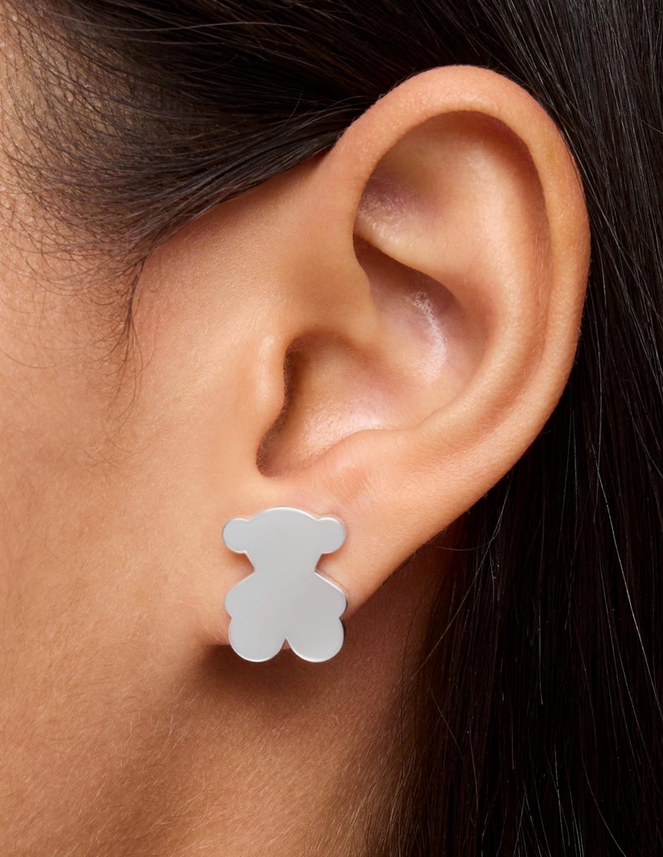 Aretes de oso de plata P 925 con acabado brillante 6