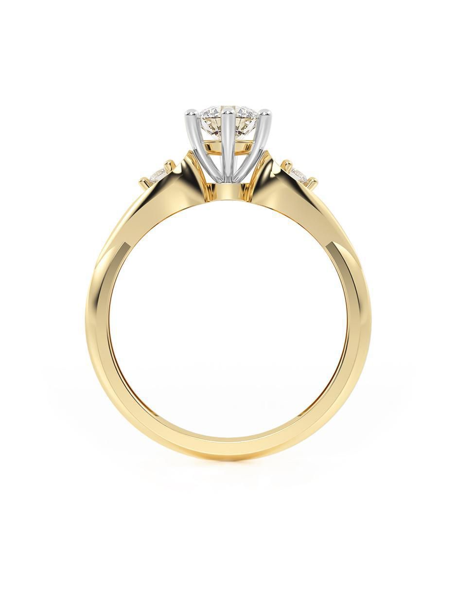 Anillo de compromiso 14 k 5
