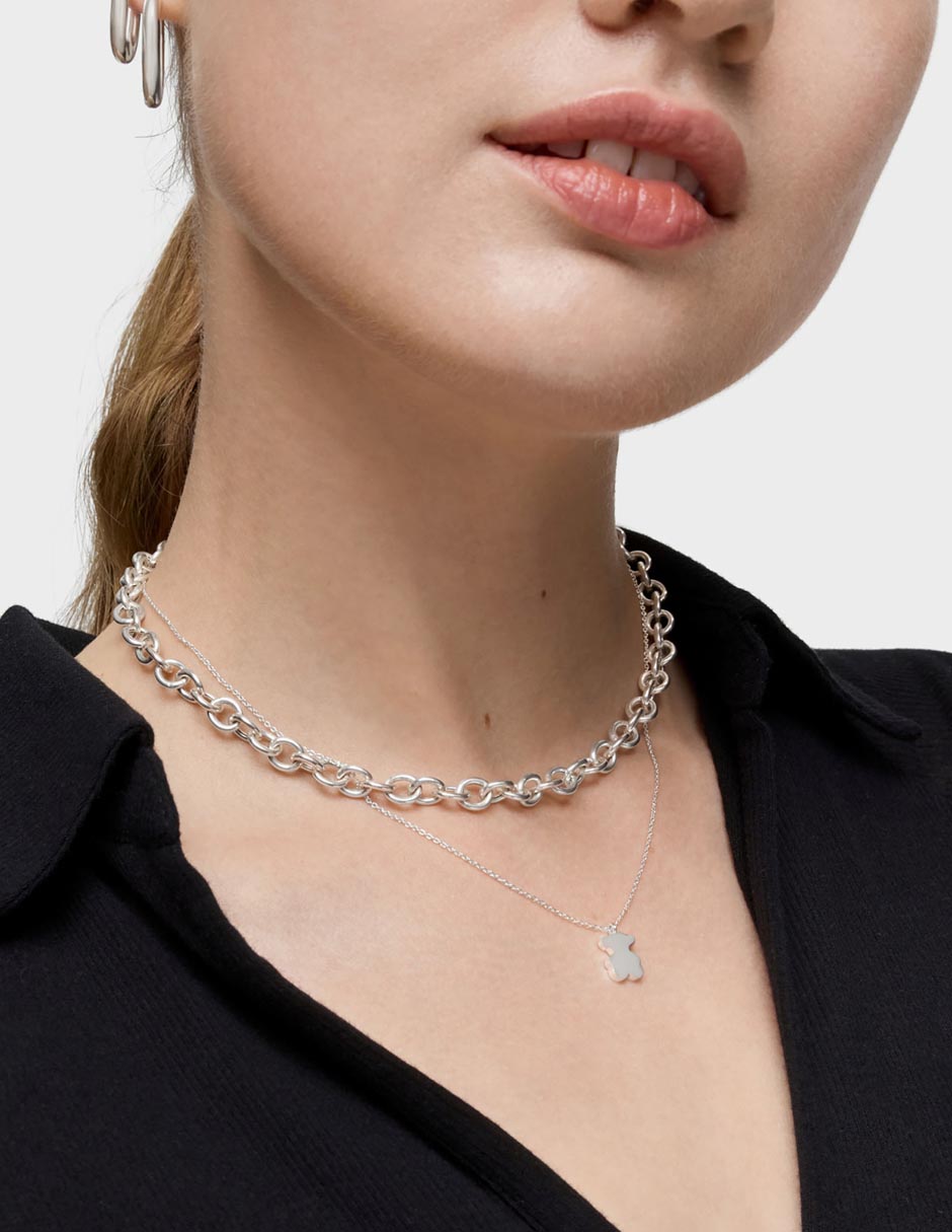 Collar de oso Tous de plata P 925
