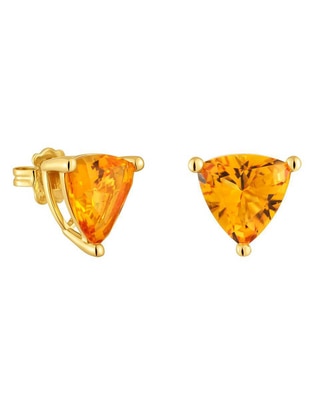 Aretes de plata P 925 citrina 1