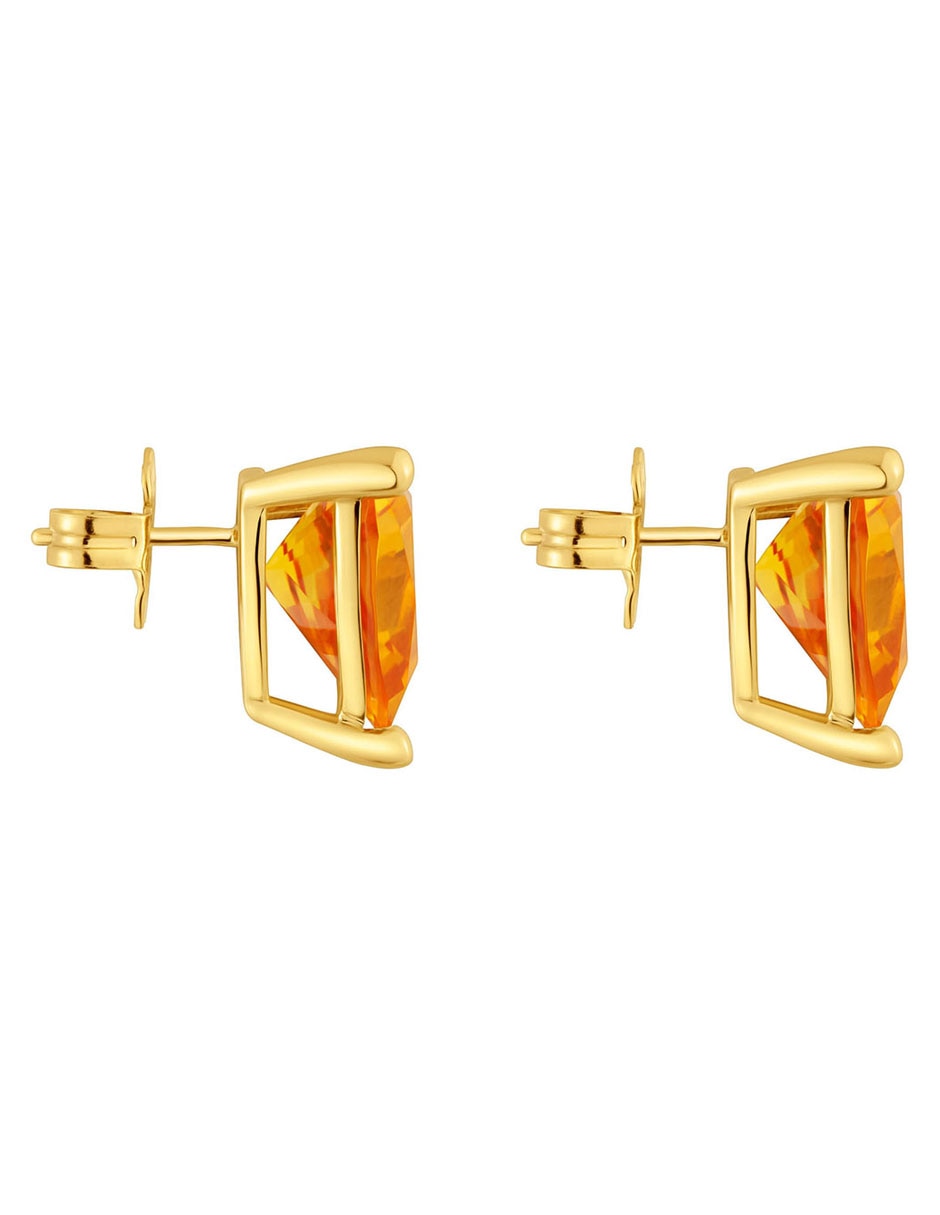 Aretes de plata P 925 citrina 2
