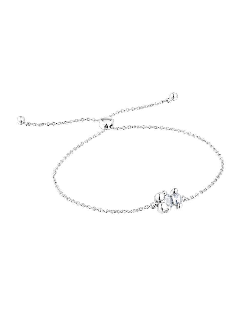 Pulsera de plata con cristal P 925 acabado pulido 2