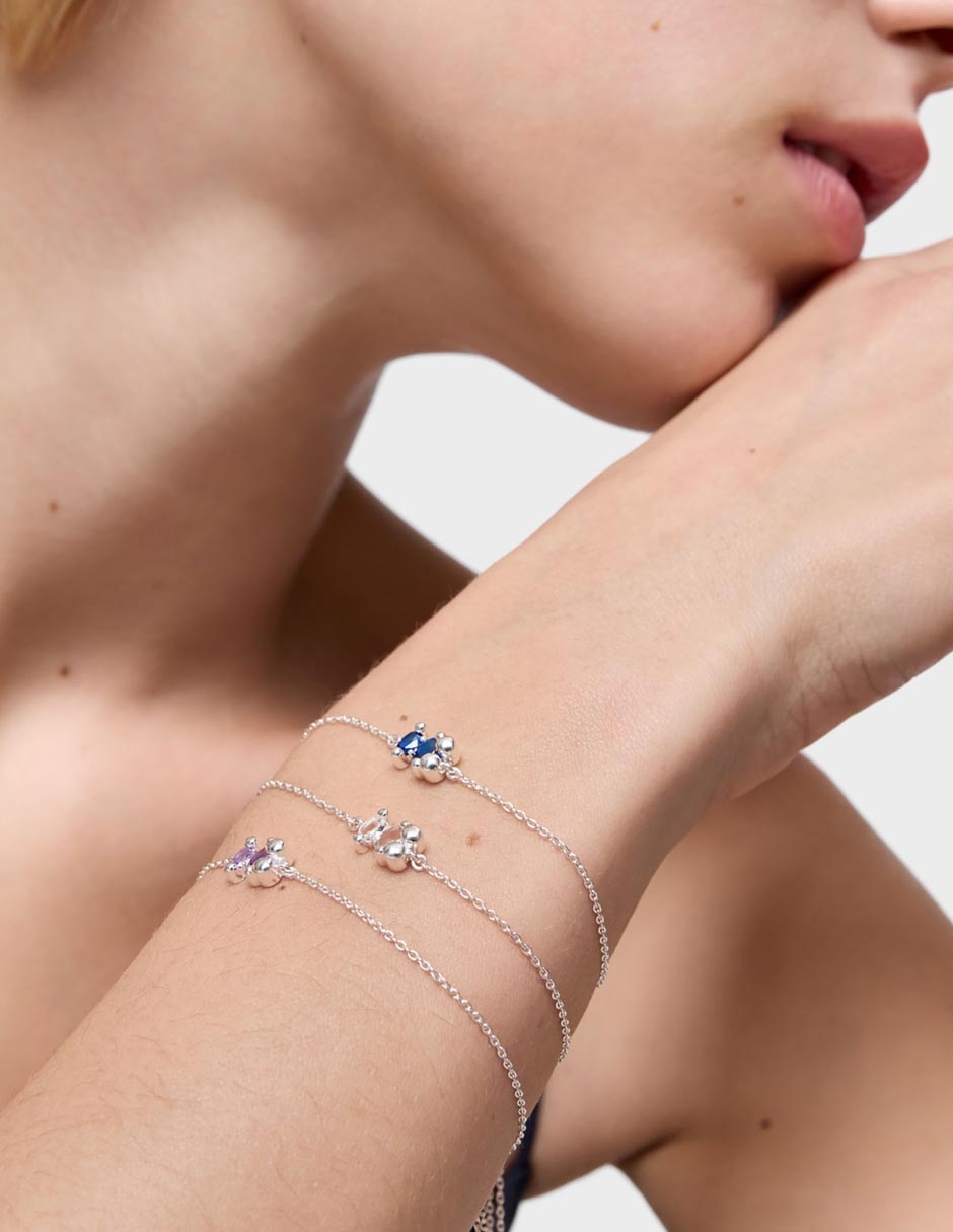 Pulsera de plata con cristal P 925 acabado pulido 5